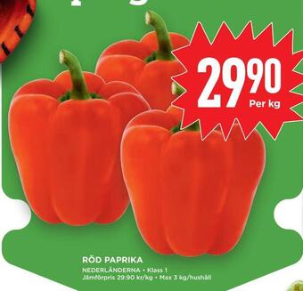 Willys Röd paprika erbjuda