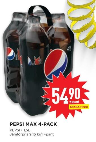 Willys Pepsi max 4-pack erbjuda