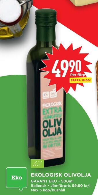 Willys Ekologisk olivolja erbjuda