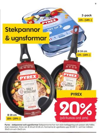 Rusta Pyrex stekpanna erbjuda