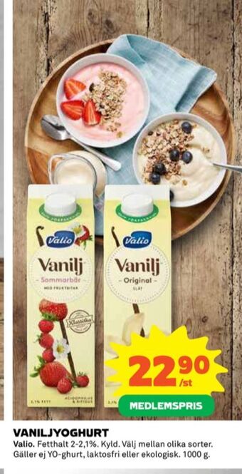 Coop Valio yoghurt erbjuda