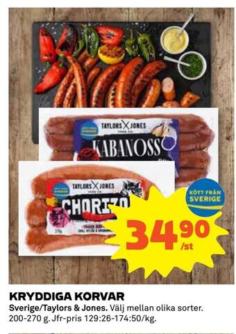 Coop Kryddiga korvar erbjuda
