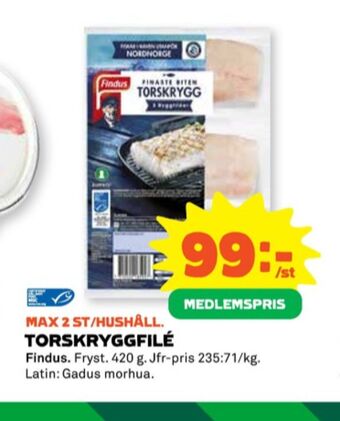Coop Findus torskfilé erbjuda