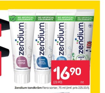 Rusta Zendium tandkräm erbjuda