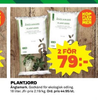 Coop Änglamark plantjord erbjuda