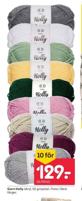 Rusta Holly garn erbjuda