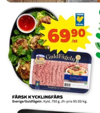 Stora Coop Guldfågeln kycklingfärs erbjuda