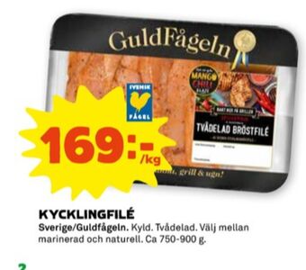 Stora Coop Guldfågeln kycklingbröstfilé erbjuda