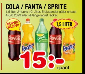 Nya Pulsen Cola / fanta / sprite erbjuda