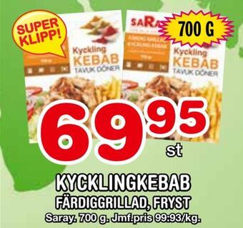 Nya Pulsen Kycklingkebab erbjuda
