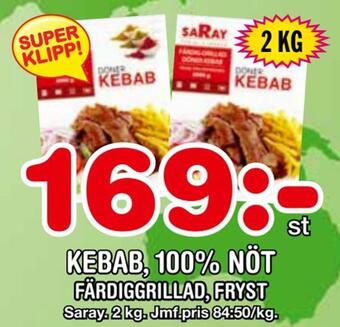 Nya Pulsen Kebab, 100% nöt erbjuda