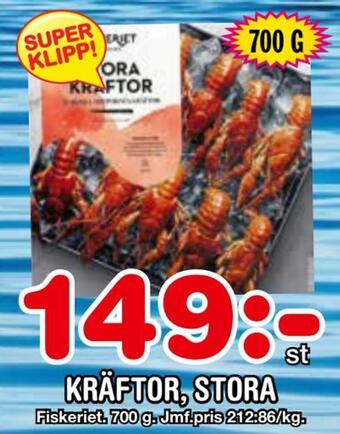 Nya Pulsen Kräftor, stora erbjuda