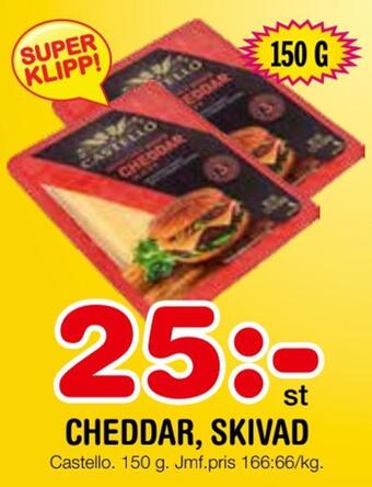Nya Pulsen Cheddar, skivad erbjuda