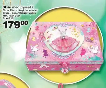 Skrin med pyssel i