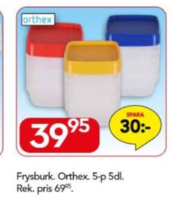 Bo Ohlsson Orthex frysburkar erbjuda