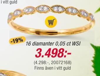 Guldfynd 16 diamanter erbjuda