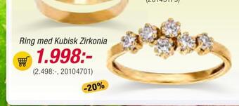 Guldfynd Ring med kubisk zirkonia erbjuda