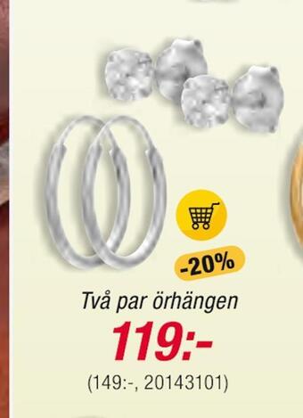 Guldfynd Örhängen i äkta silver erbjuda