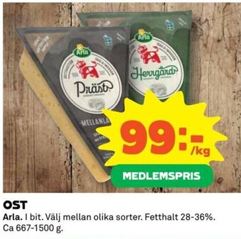 Coop OST Arla erbjuda