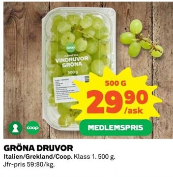 Coop GRÖNA DRUVOR erbjuda