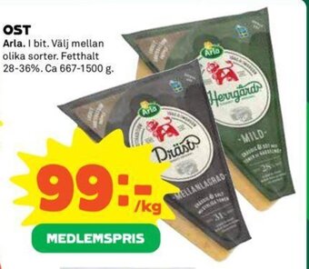 Coop OST Arla erbjuda