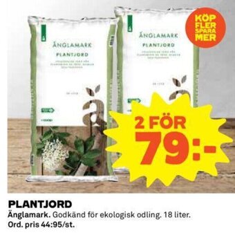 Coop PLANTJORD Änglamark erbjuda