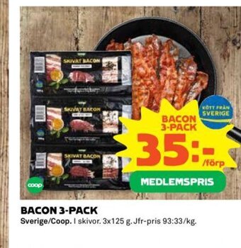 Coop BACON 3-PACK erbjuda