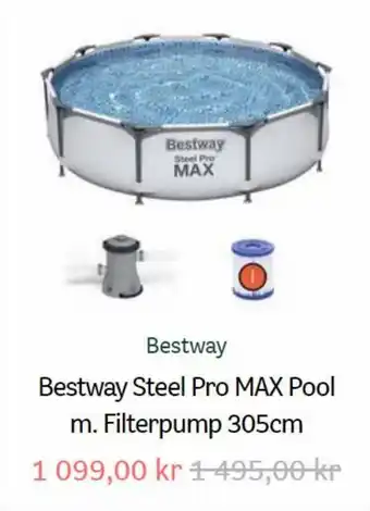 Childrens House Bestway Steel Pro MAX Pool m. Filterpump 305cm erbjuda
