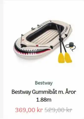 Bestway Bestway Gummibåt m. Åror 1.88m