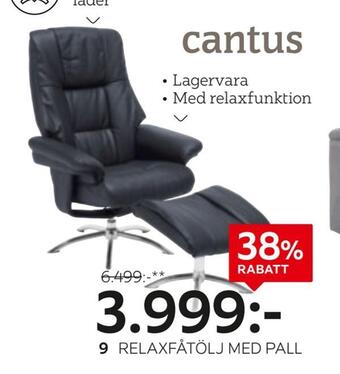 XXXLutz Relaxfåtölj med pall lucie erbjuda