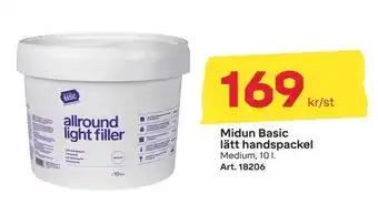 Byggmax Midun basic lätt handspackel erbjuda