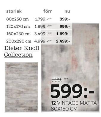 XXXLutz Vintage matta 80x150 cm erbjuda