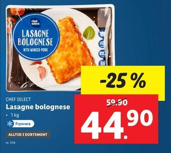 Lidl Lasagne bolognese erbjuda