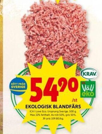 ICA Kvantum EKOLOGISK BLANDFÄRS erbjuda