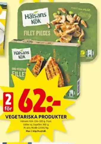 VEGETARISKA PRODUKTER Hälsans KOK