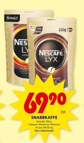 ICA Kvantum SNABBKAFFE Nescafé. 200 g. erbjuda