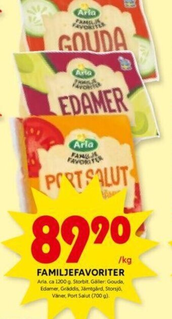 ICA Kvantum FAMILJEFAVORITER Arla erbjuda