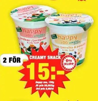 CREAMY SNACK Happy zoo, 150g