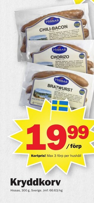 Pekås Kryddkorv erbjuda