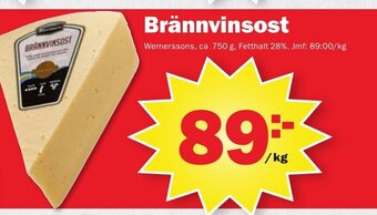 Pekås Brännvinsost erbjuda