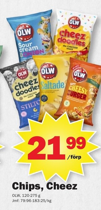 Pekås Chips, Cheez OLW erbjuda