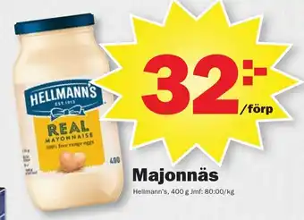 Pekås Majonnäs Hellmann's, 400 g erbjuda