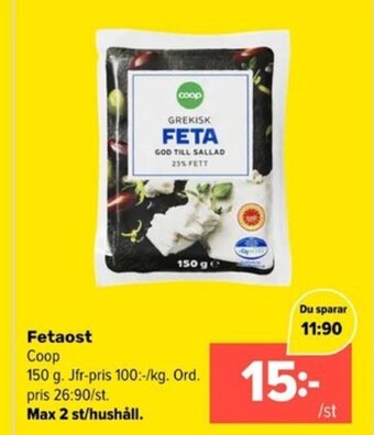 Coop Extra Fetaost Coop erbjuda
