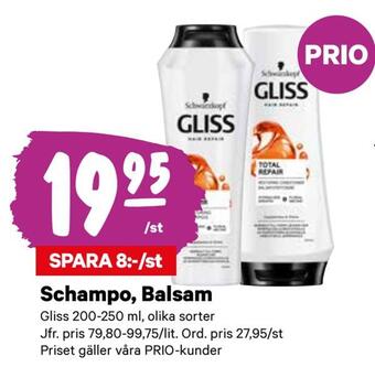 City Gross Schampo, balsam erbjuda