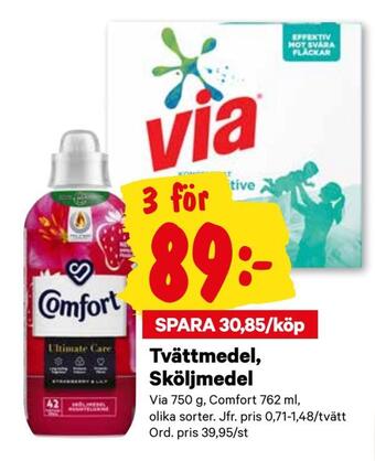 City Gross Tvättmedel, sköljmedel erbjuda