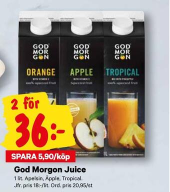 City Gross God morgon juice erbjuda