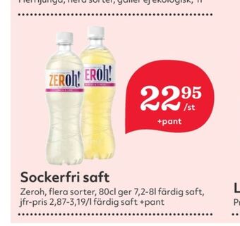Hemköp Zeroh lättdryck erbjuda
