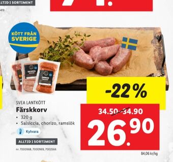 Lidl Svea lantkött chorizo erbjuda