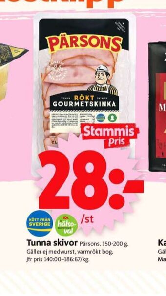 ICA Supermarket Pärsons skinka erbjuda