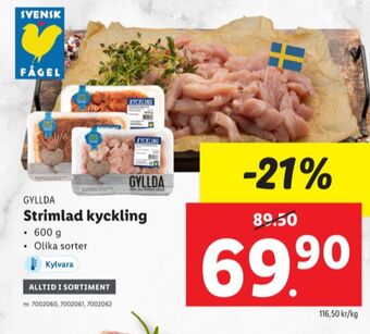 Lidl Gyllda kyckling erbjuda